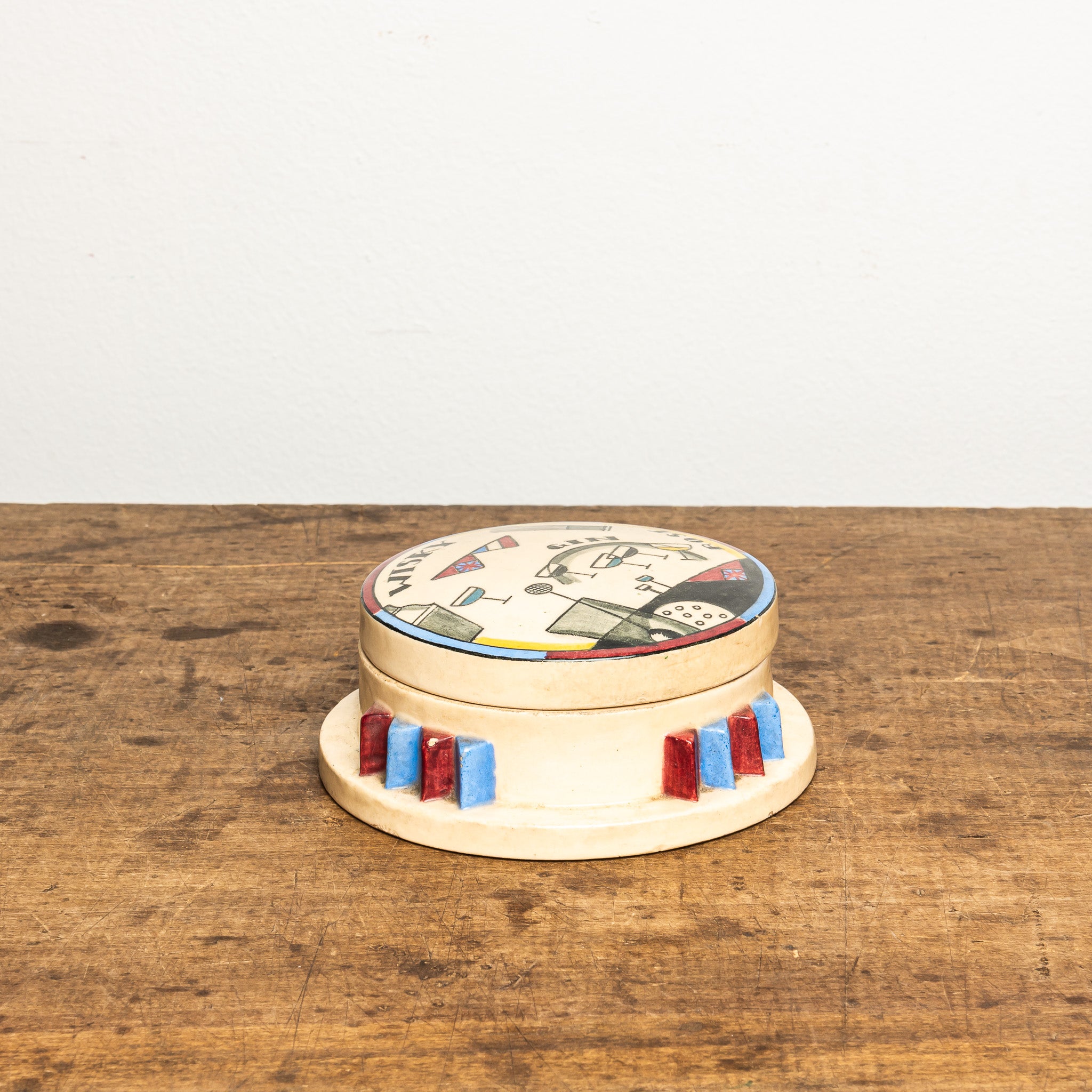 ART DECO CERAMIC COCKTAIL BOX BY ROBERT LALLEMANT