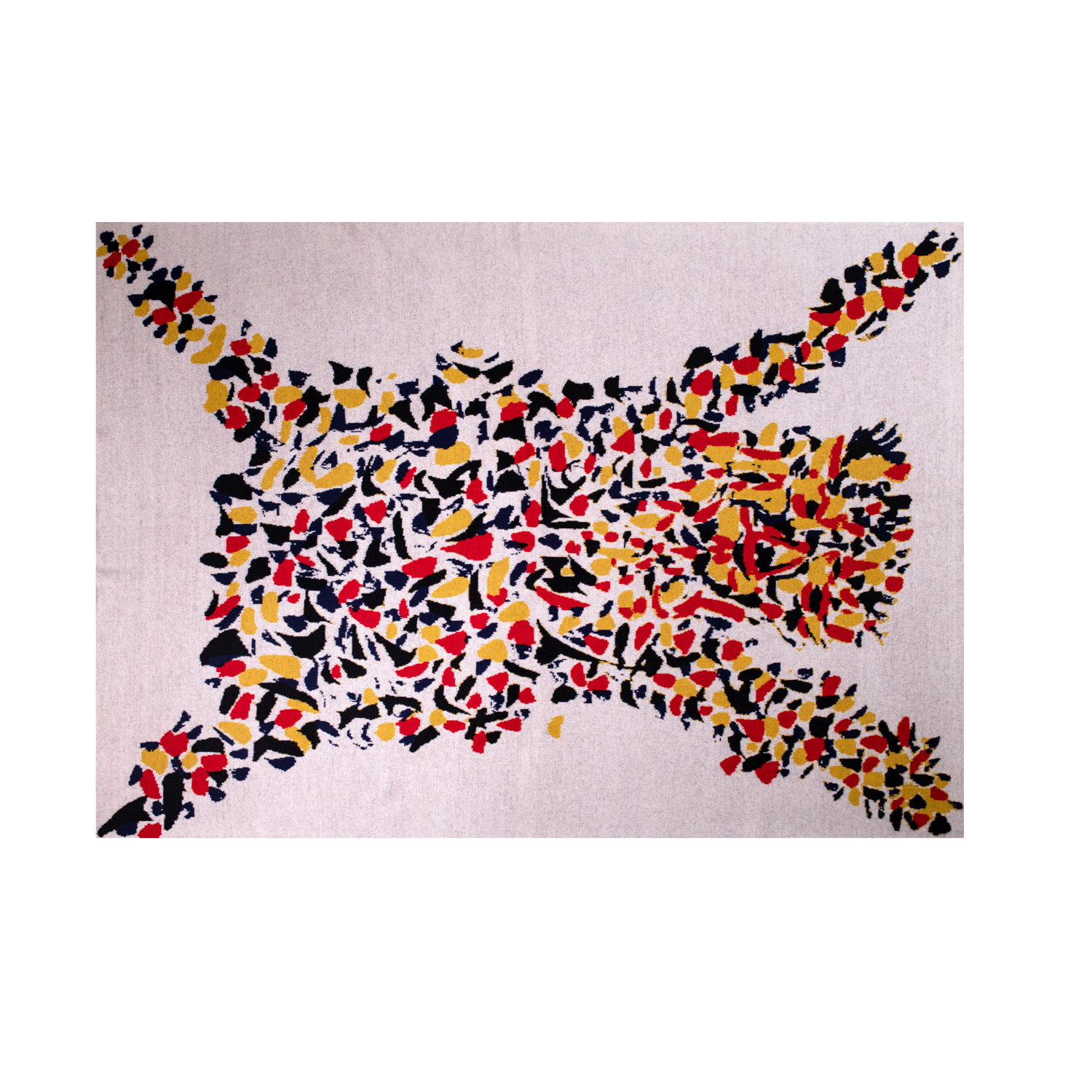 "ABSTRACT BEAR RUG" CASHMERE BLANKET