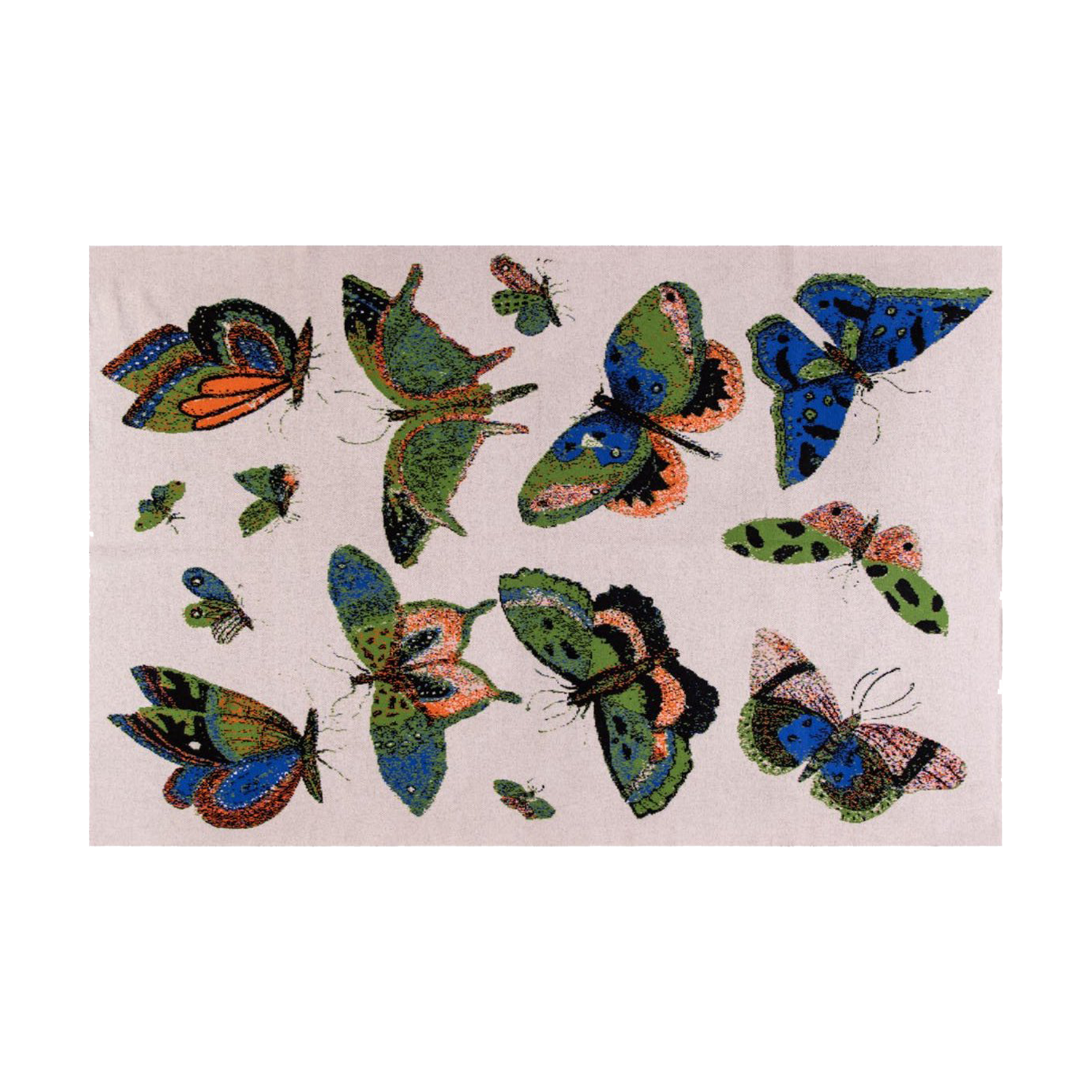 "BUTTERFLY STUDY" CASHMERE BLANKET