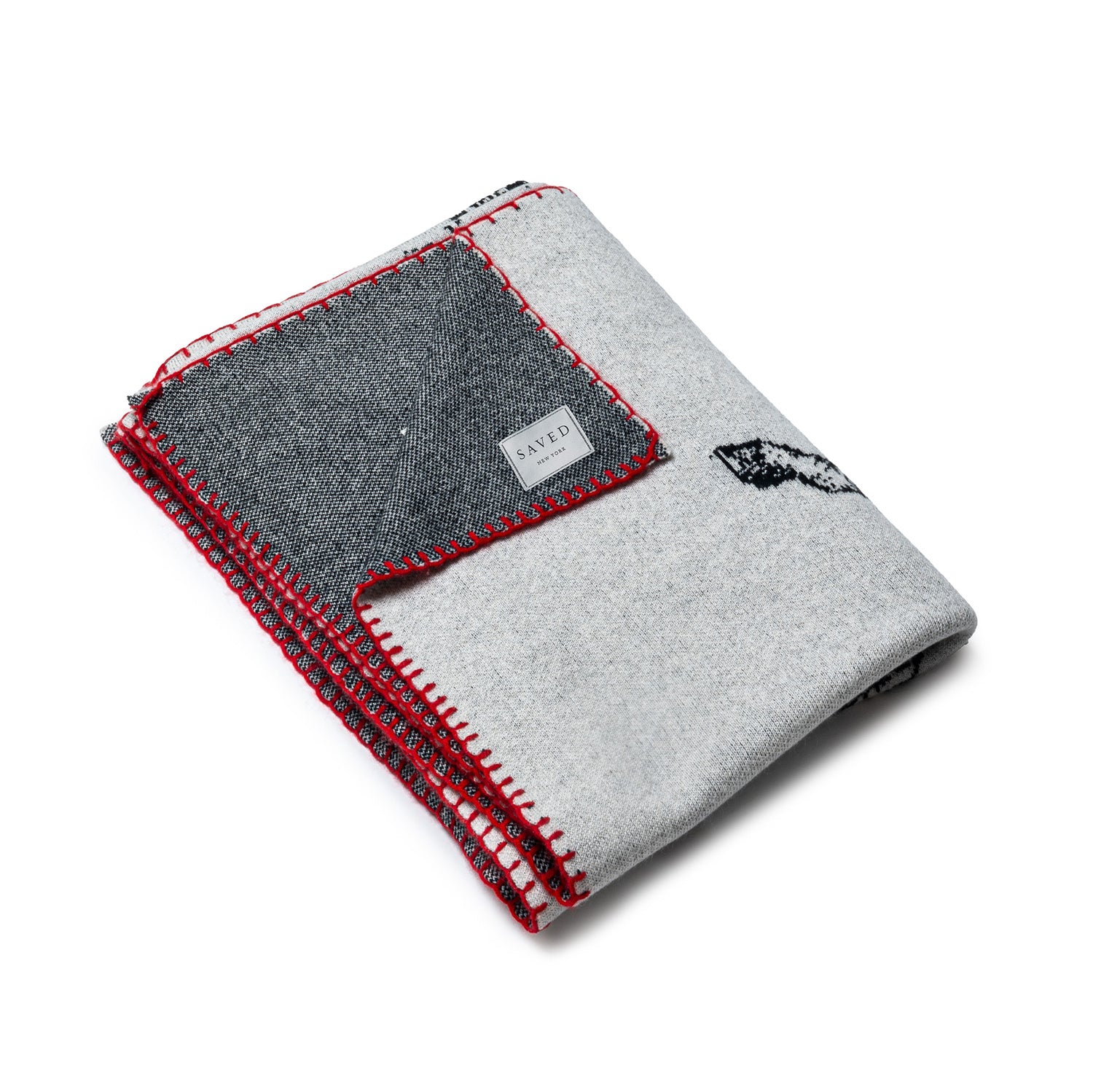 "CLOVER" CALLIGRAM CASHMERE BLANKET