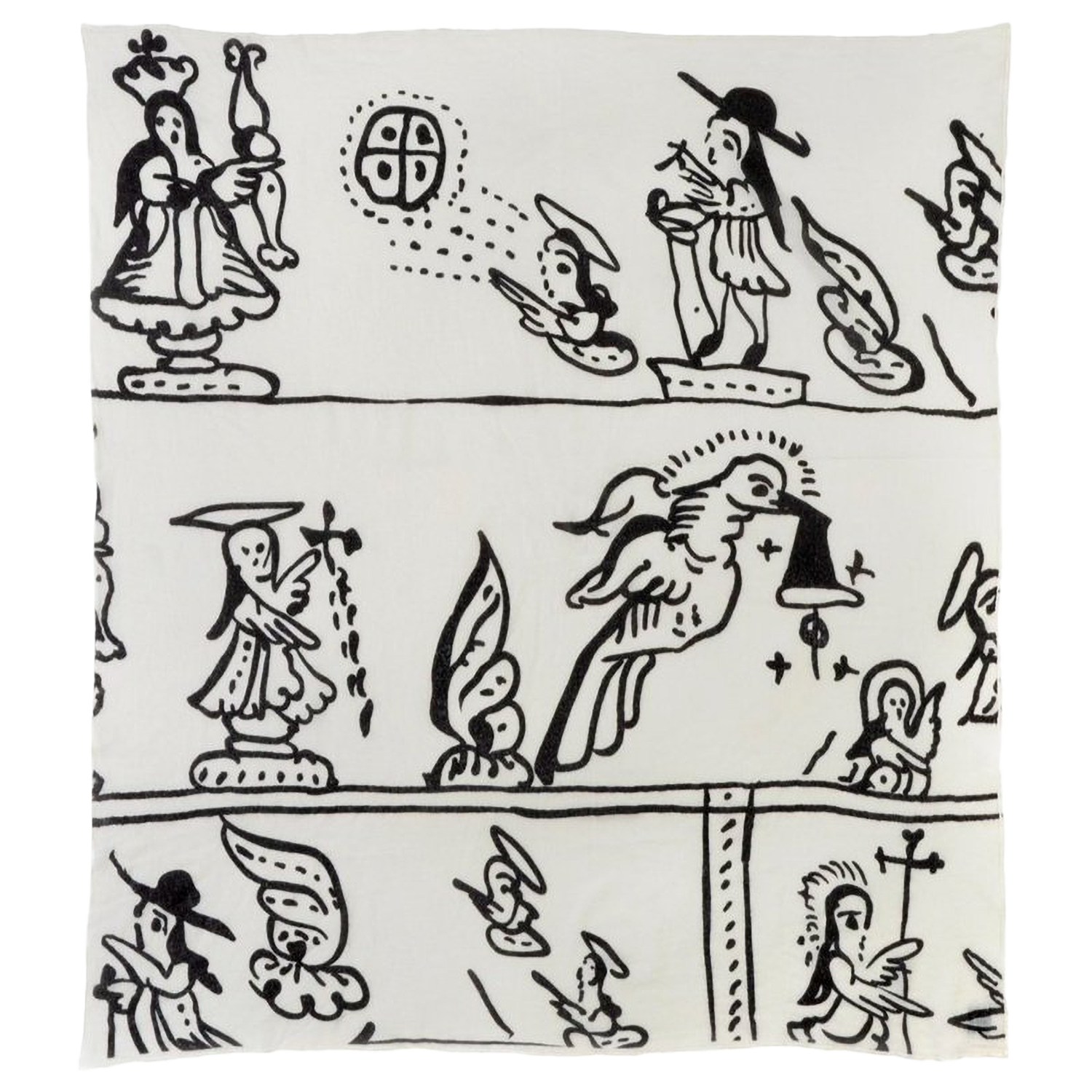 "CARICATURA" CASHMERE SCARF