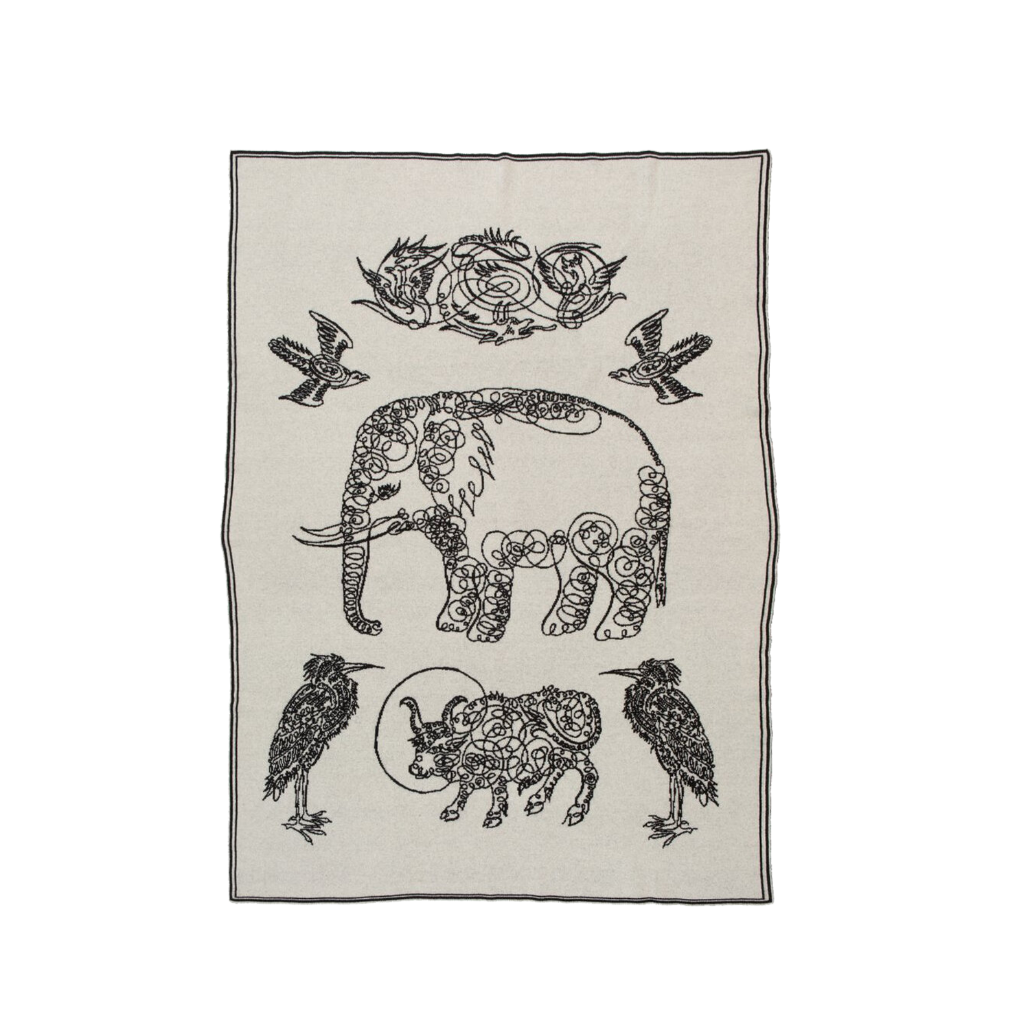 Elephant & Friends Cashmere Blanket