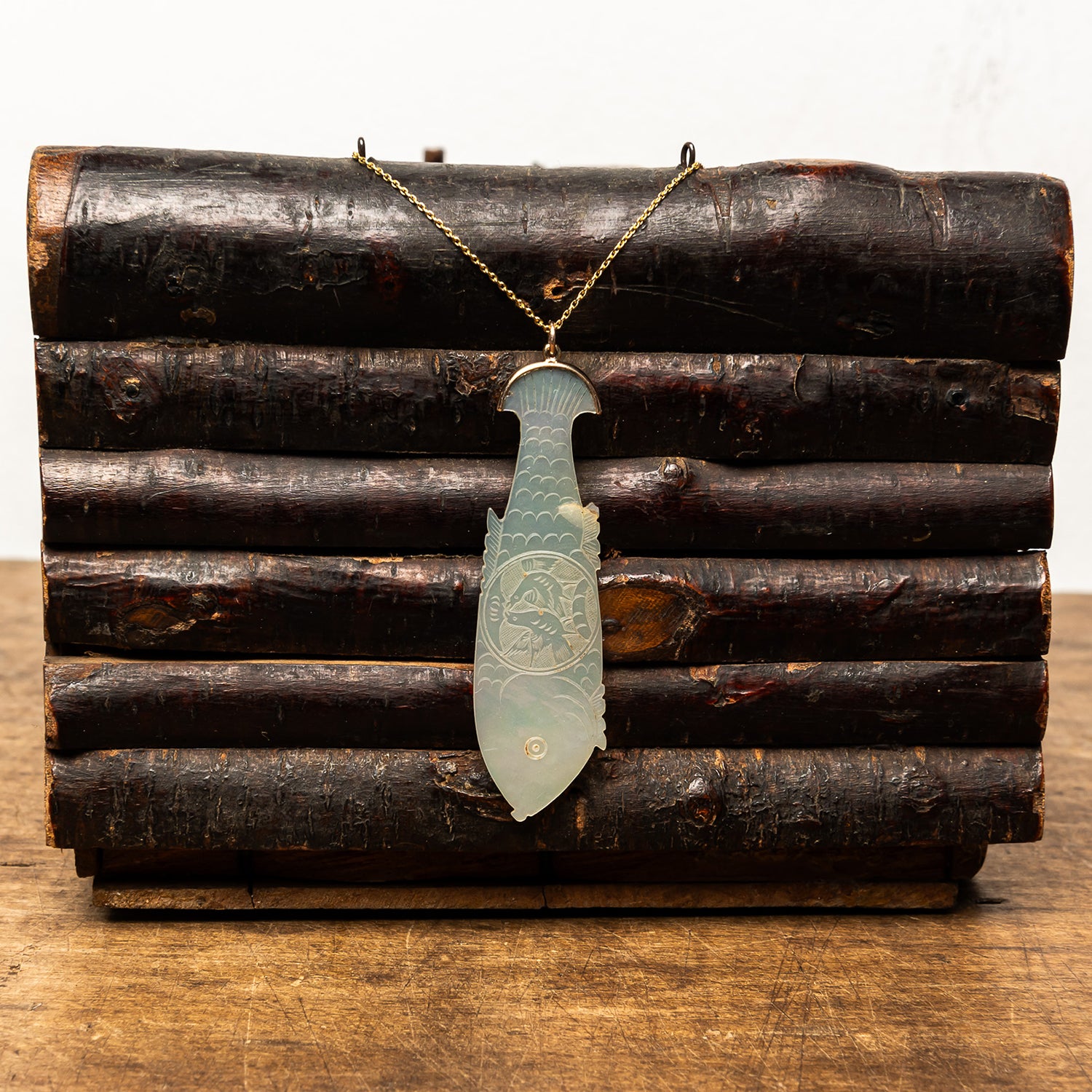 18th-Century Mother of Pearl Gaming Chip Necklace - 02