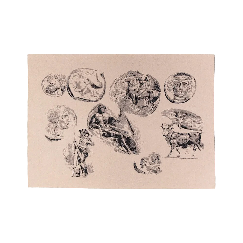 "GRAND TOUR CAMEOS" CASHMERE BLANKET