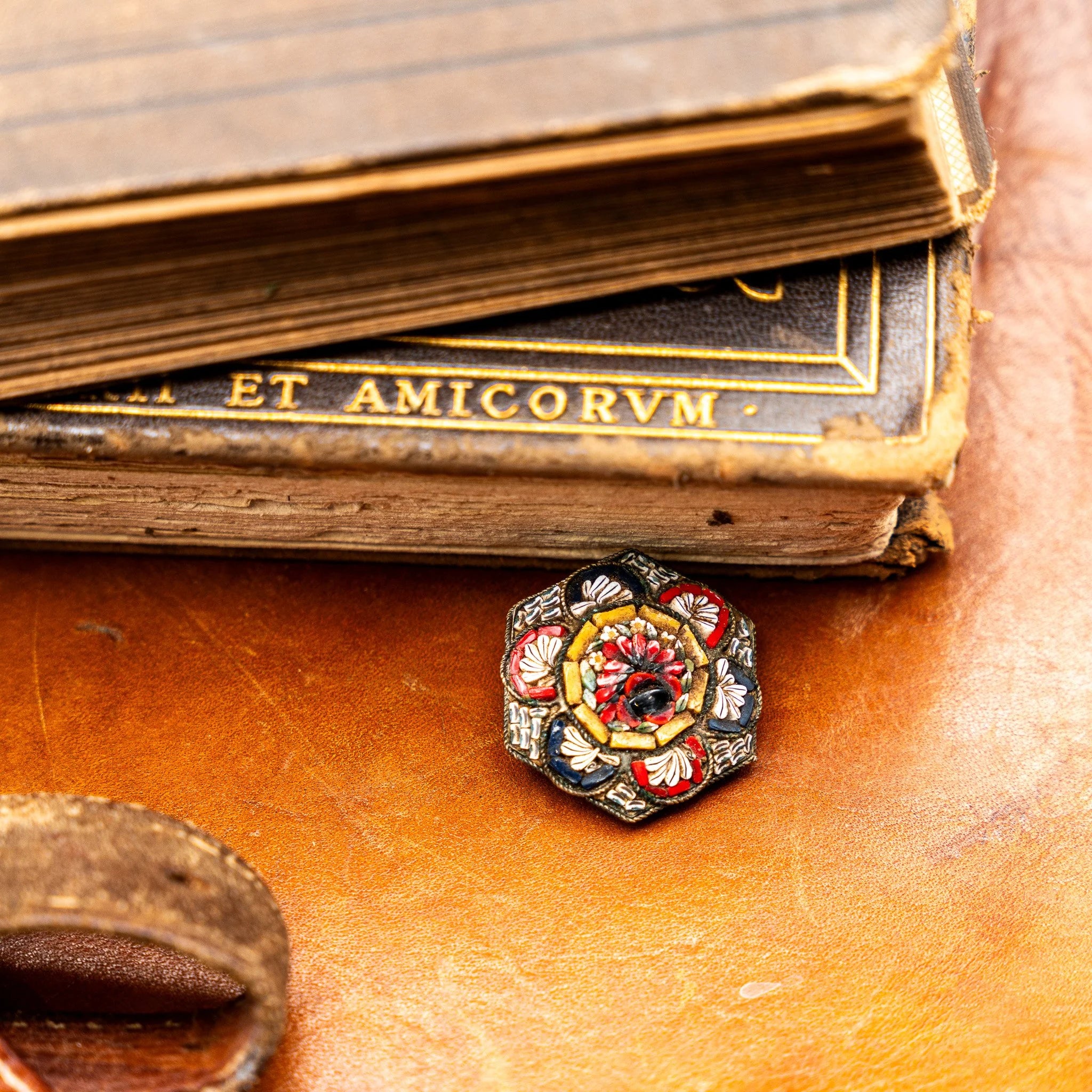 Early 20th Century Italian Micro-mosaic Brooch