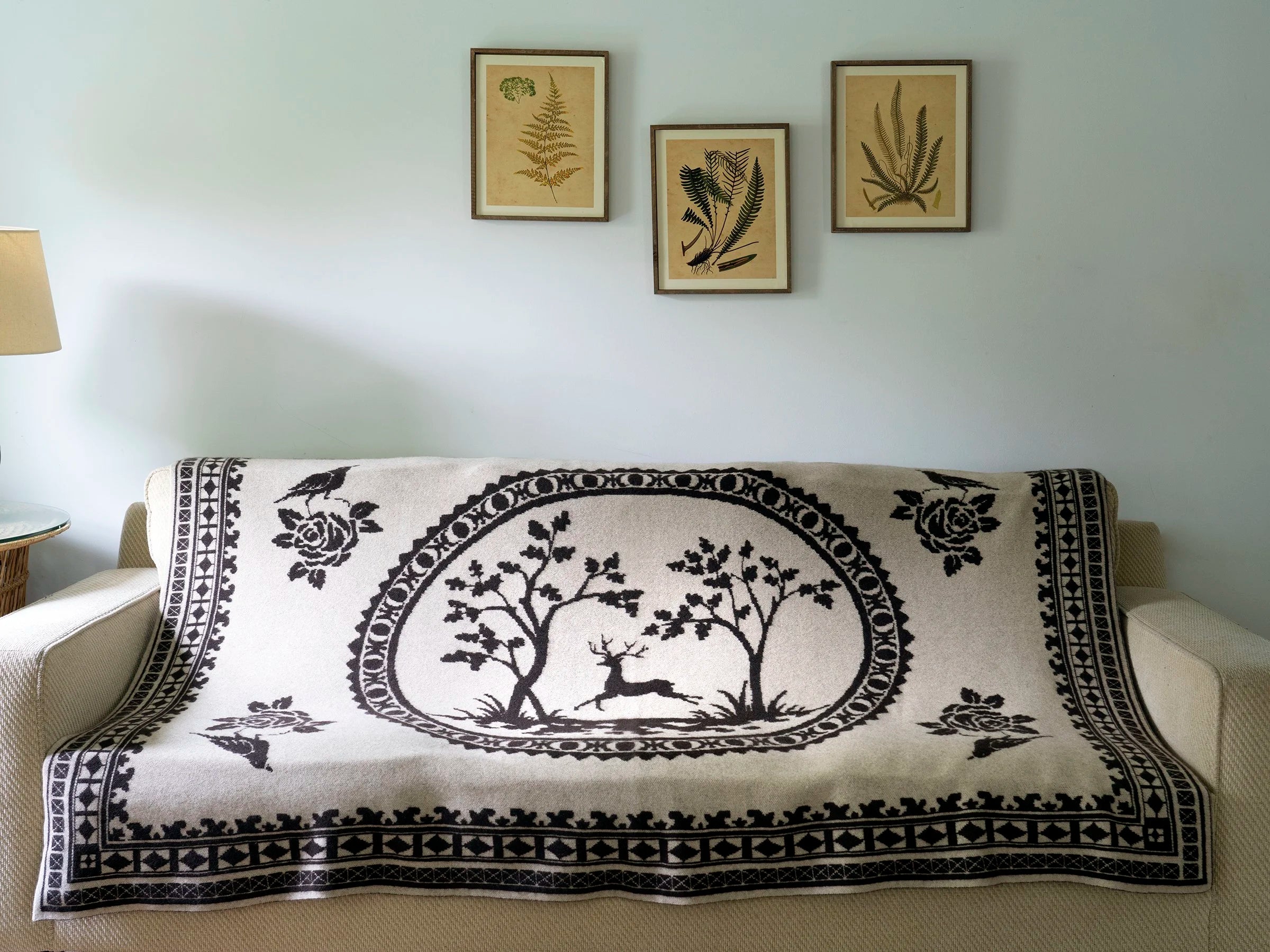 SAVED NY x LUKAS THE ILLUSTRATOR "DANCE OF THE DEER" Cashmere Blankets