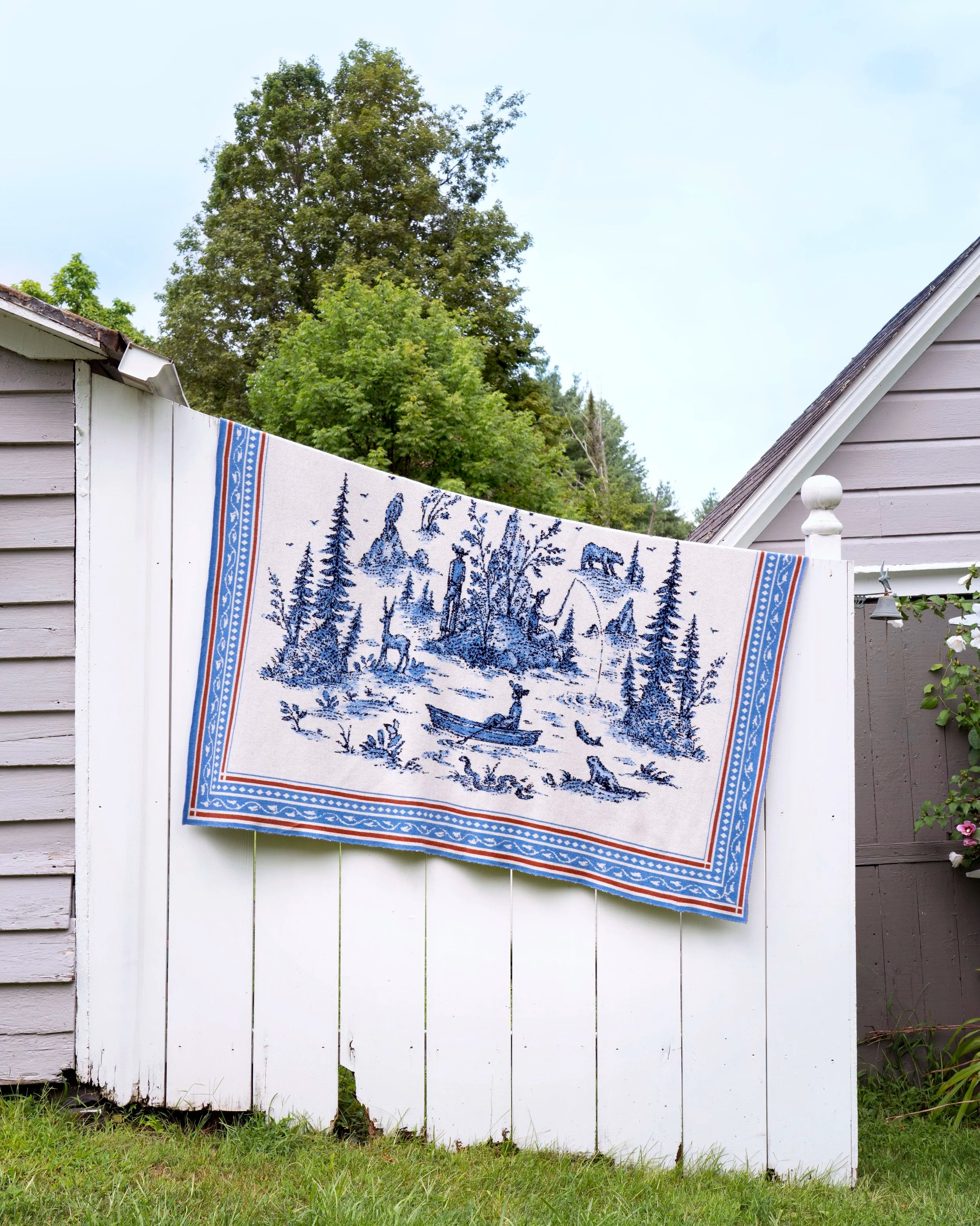 SAVED NY x LUKAS THE ILLUSTRATOR "MOUNTAIN MAN" Cashmere Blankets