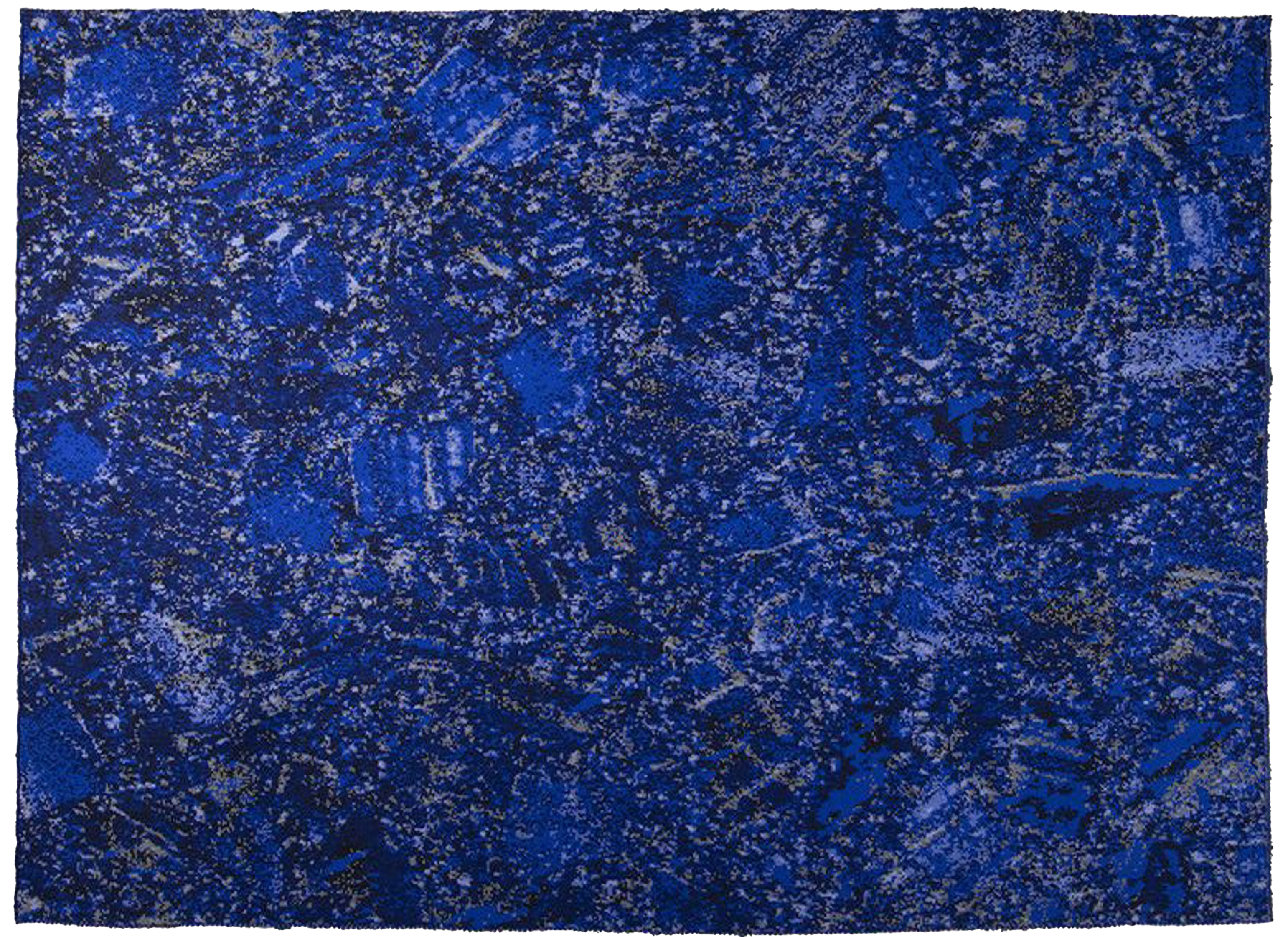 "LAPIS LAZULI" STRATA CASHMERE BLANKET