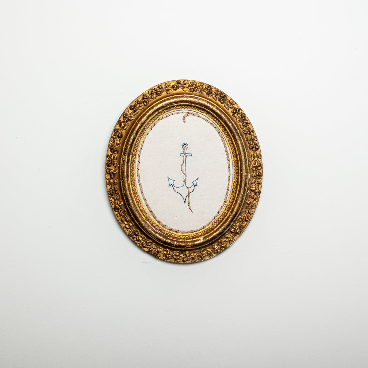 "SAILOR'S VALENTINE" II FRAMED EMBROIDERY (2025) BY SEAN McNANNEY