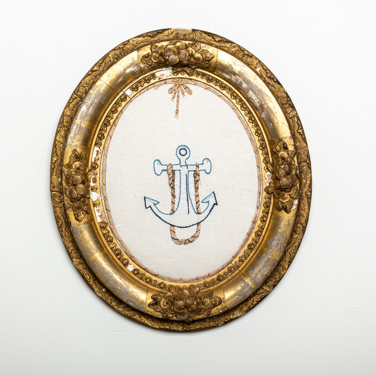 "SAILOR'S VALENTINE" I FRAMED EMBROIDERY (2025) BY SEAN McNANNEY