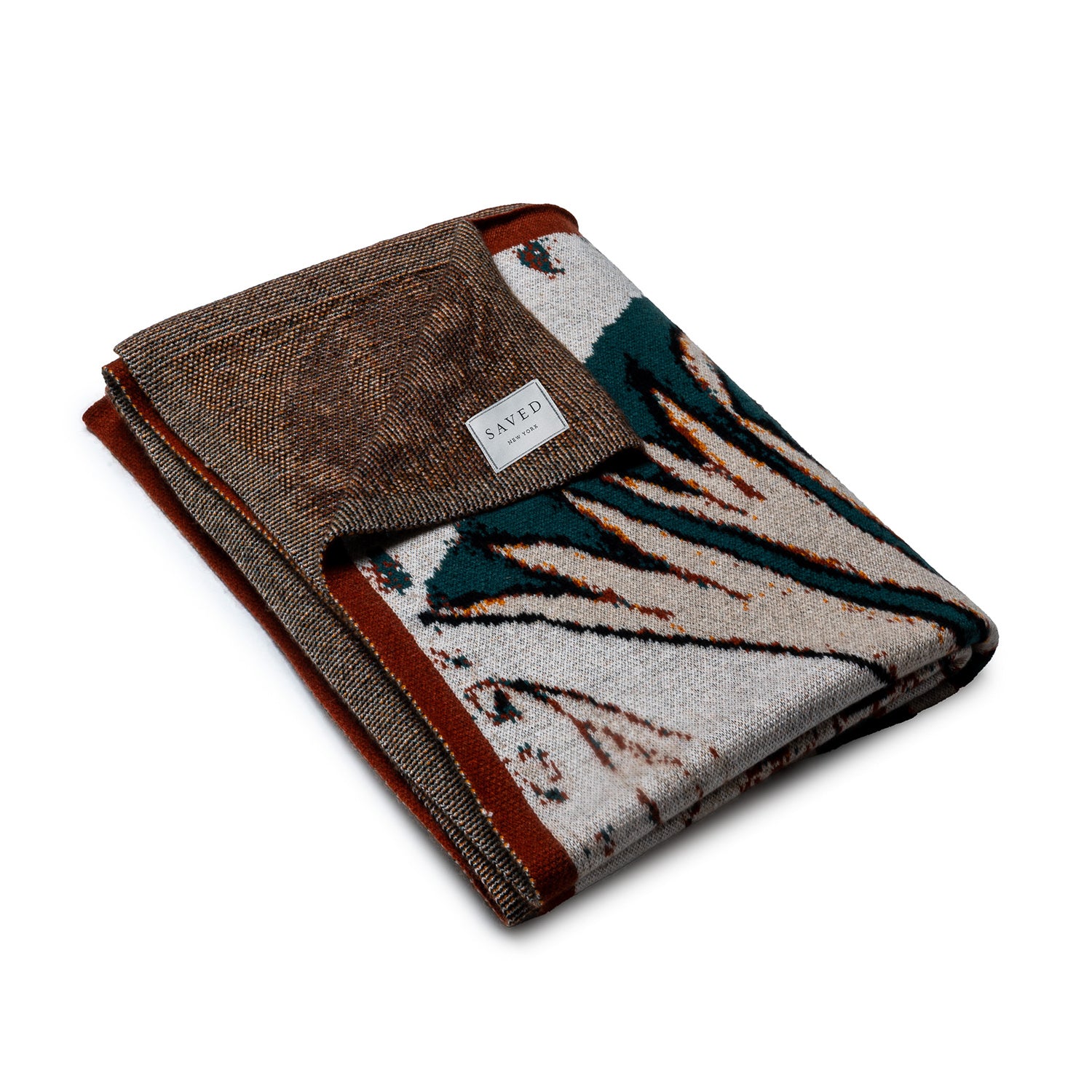 "PARROT" CALLIGRAM CASHMERE BLANKET