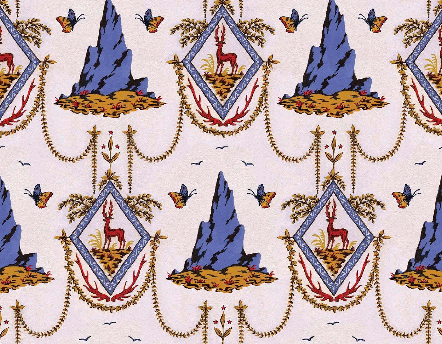 SAVED NY x Lukas the Illustrator "Alpine Stag" Wallpaper
