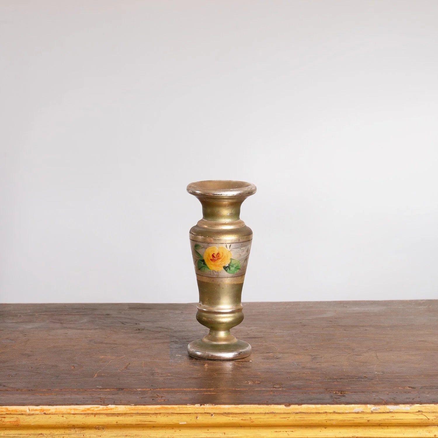 SMALL GOLD MERCURY GLASS VASE - C