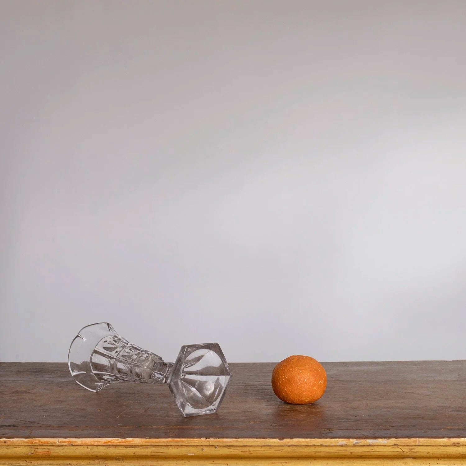 SMALL PRESSED GLASS CELERY VASE - A