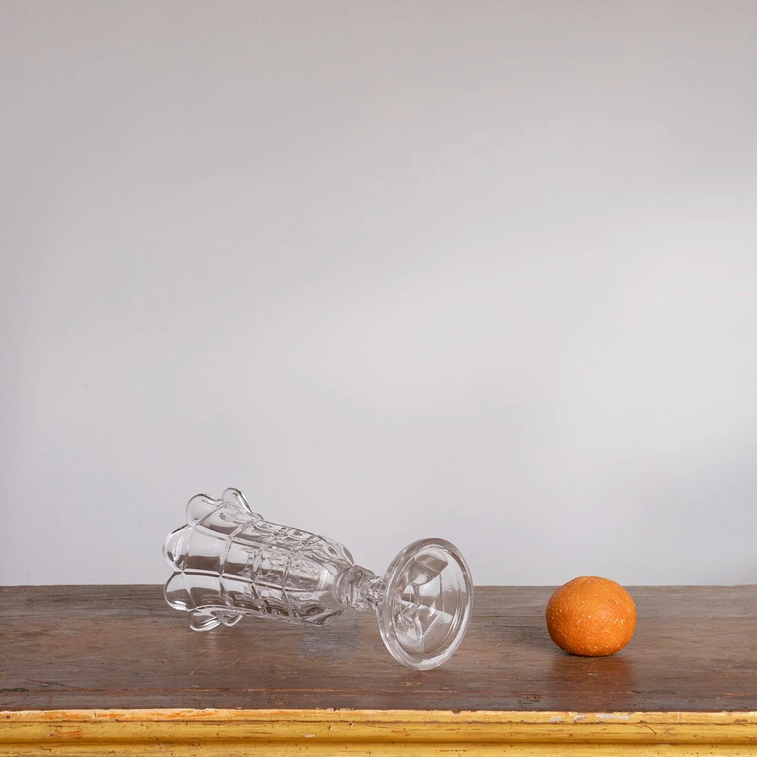 SMALL PRESSED GLASS CELERY VASE - B