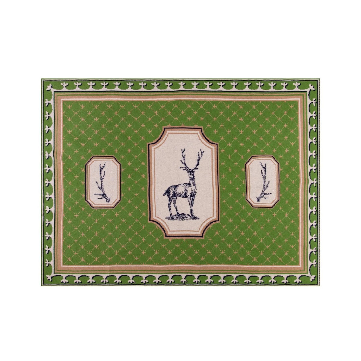 SAVED NY x LUKAS THE ILLUSTRATOR  "STAG" Cashmere Blankets