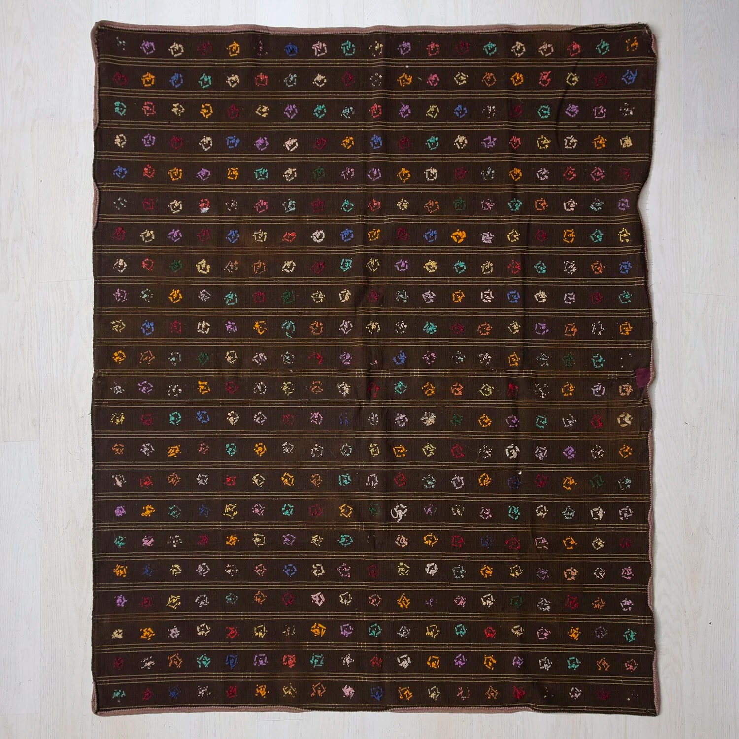 ANTIQUE EMBROIDERED TABLECLOTH