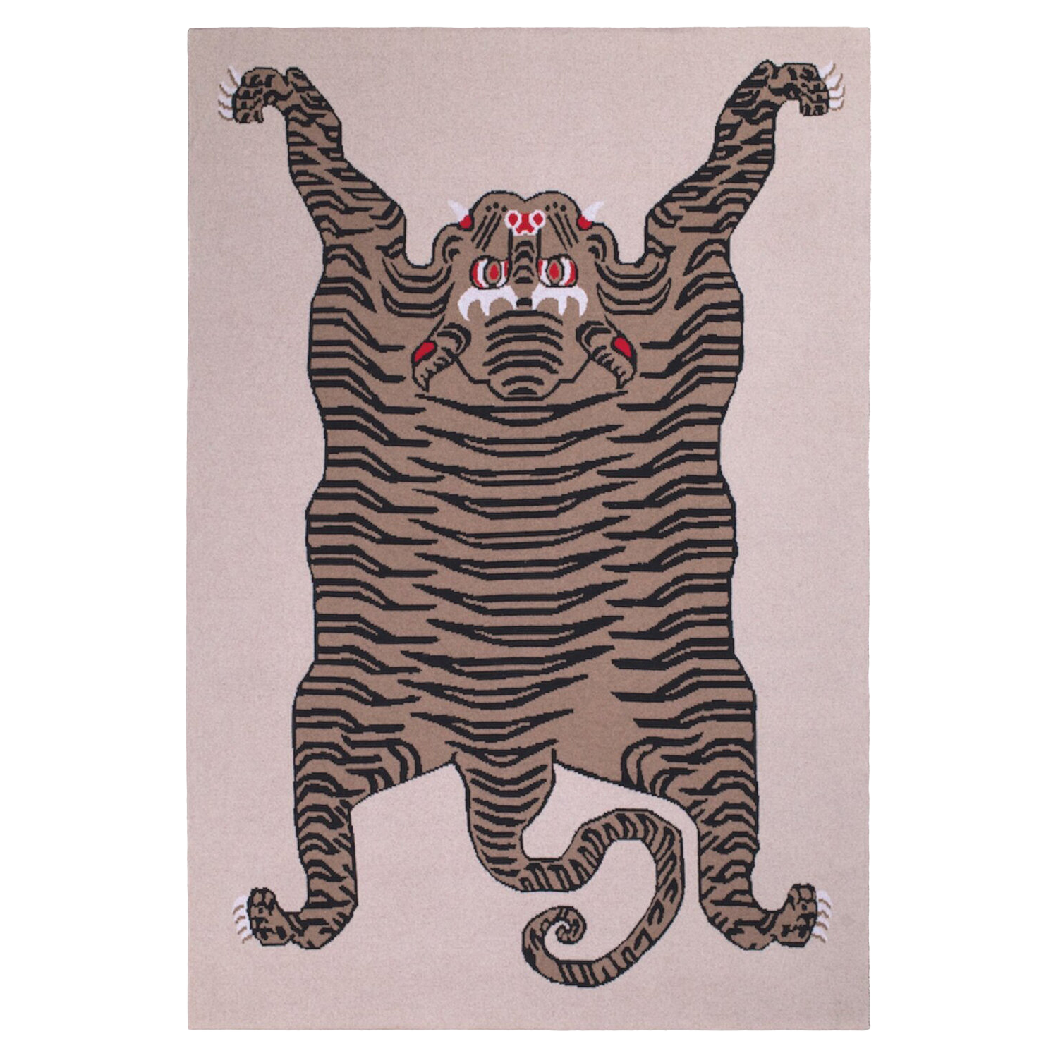 Tiger Rug Cashmere Blanket