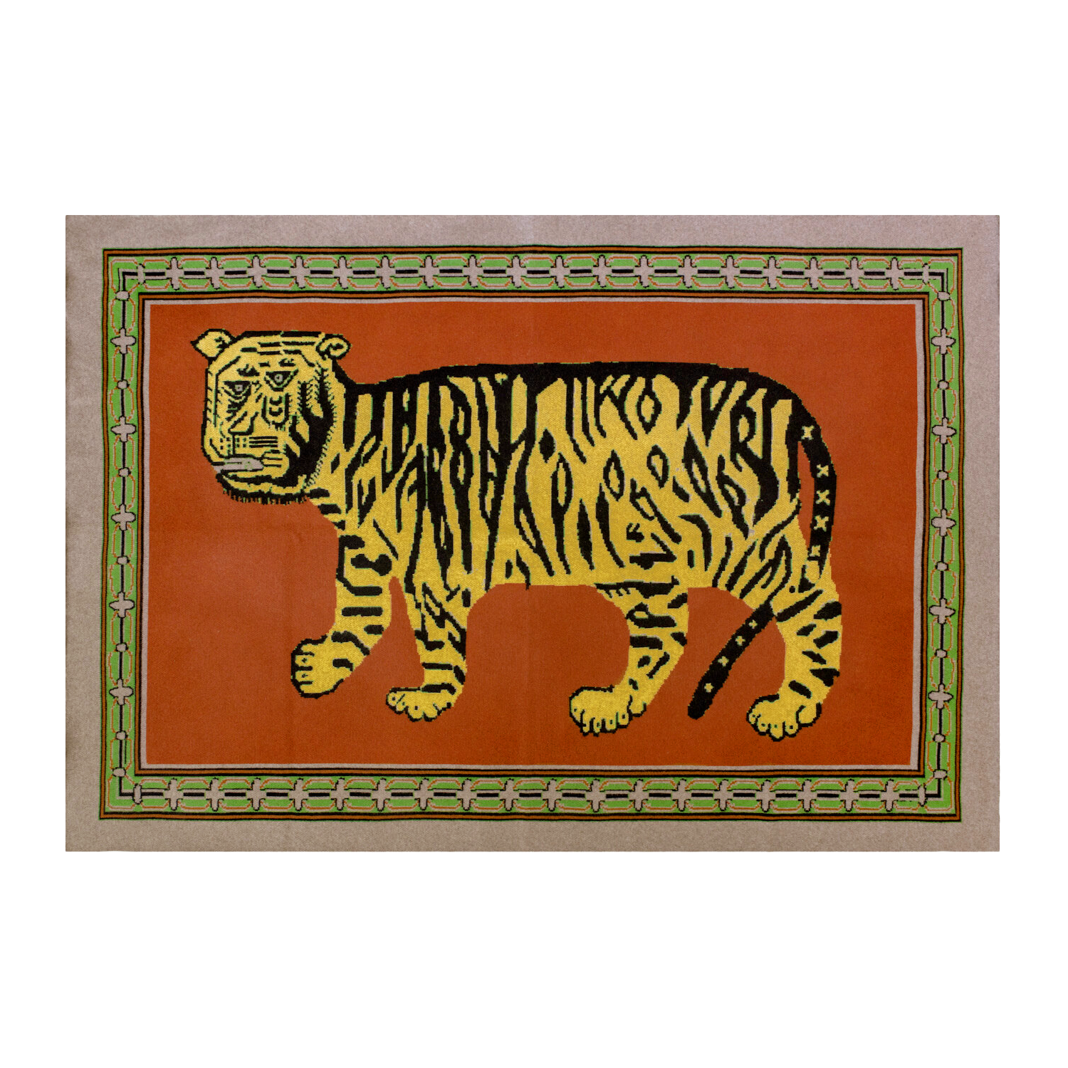 Tiger Carpet Cashmere Blanket