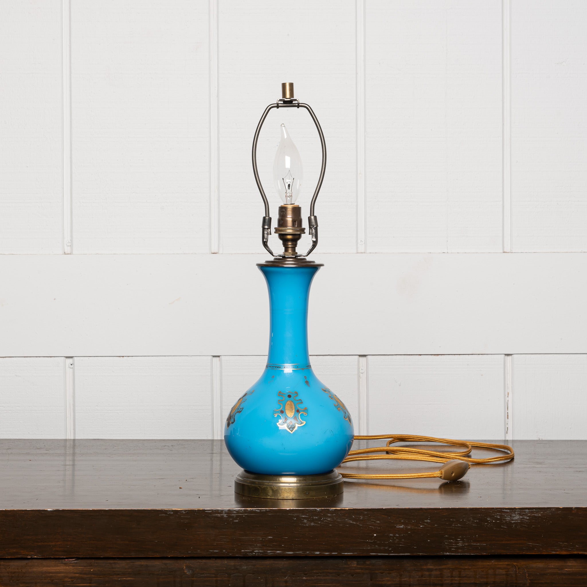 19TH-CENTURY FRENCH OPALINE GLASS LAMP
