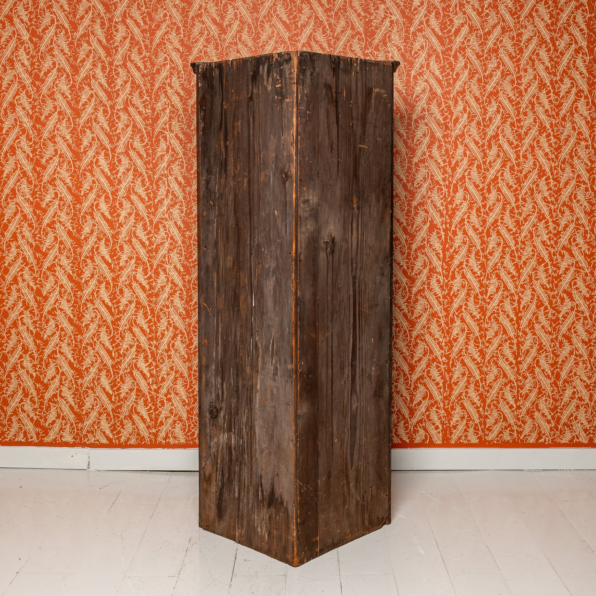 19th century Syrian carved and inlaid corner shelf