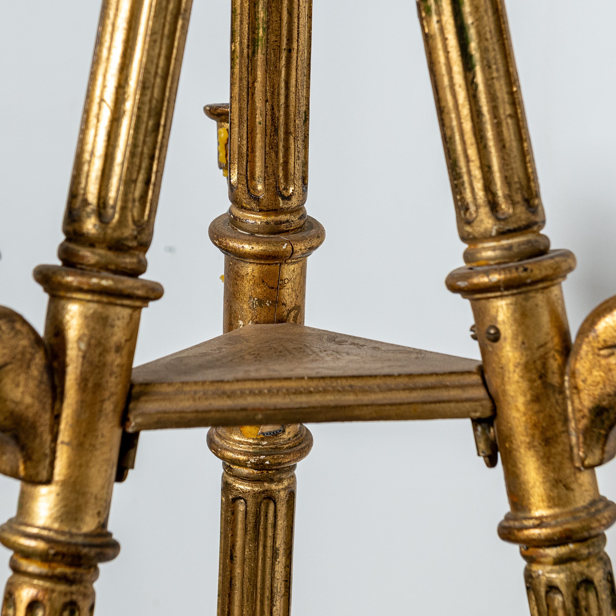 19th century French carved and gilt wood standing candleabra