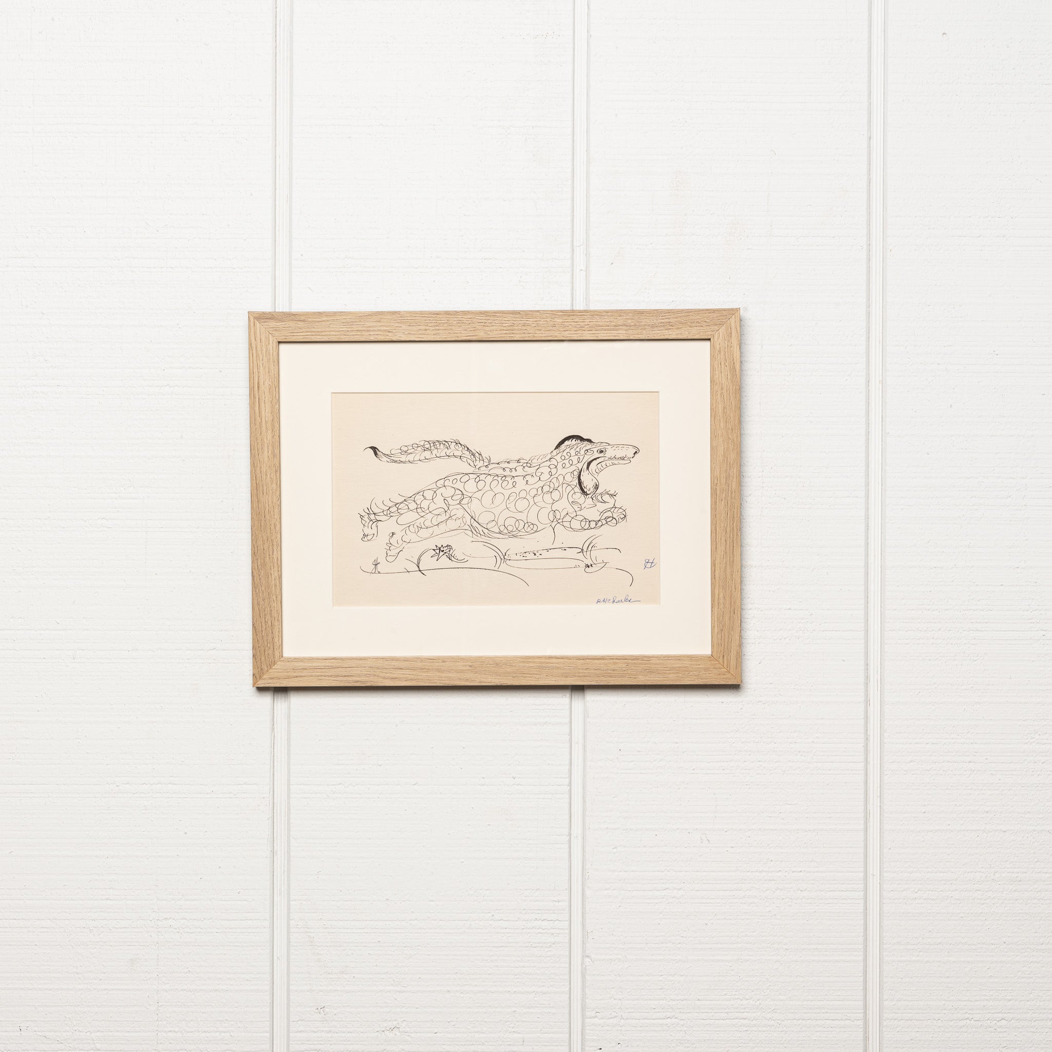 early 20th century Americana framed wallpaper baned box