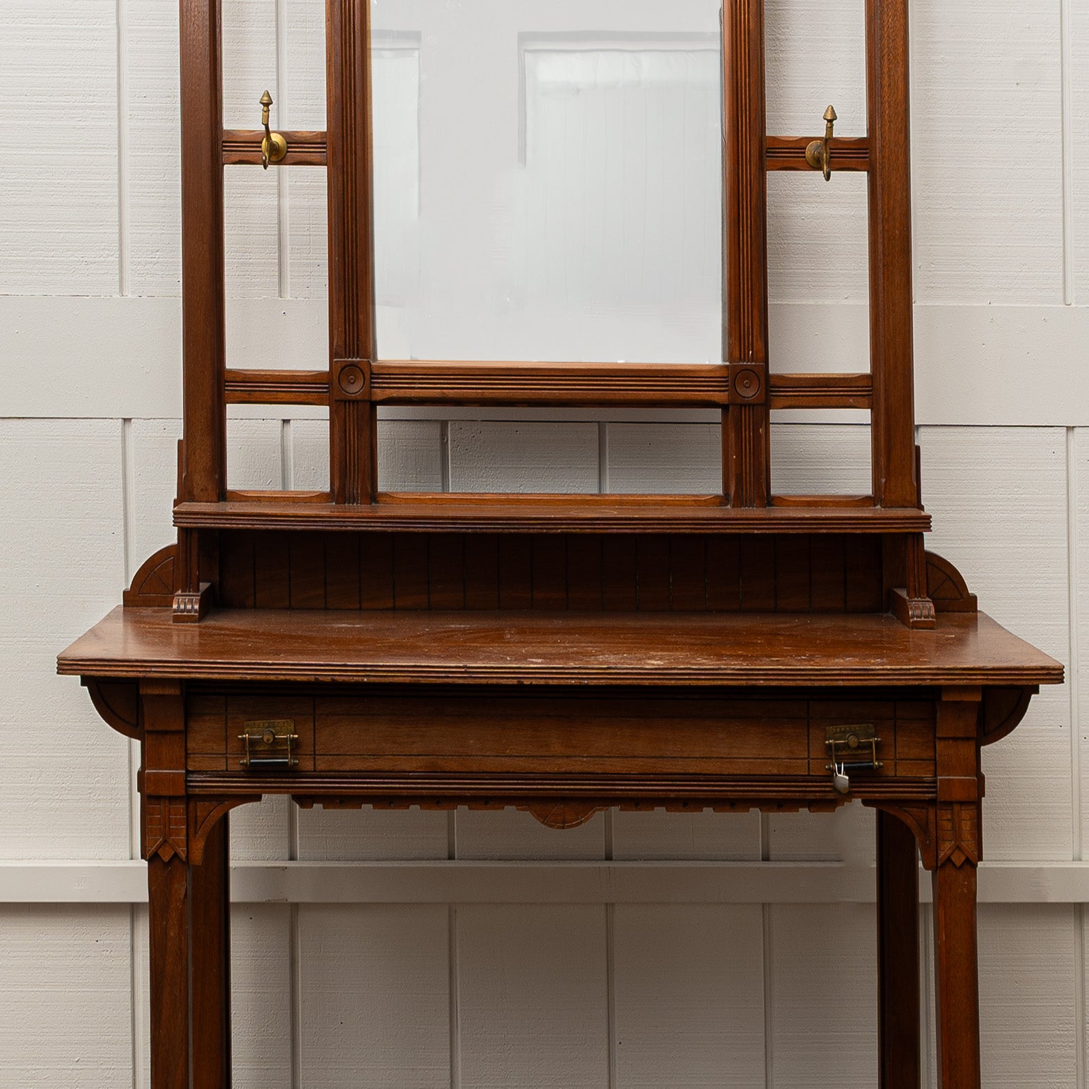 19th Century American Aesthetic Movement halltree console