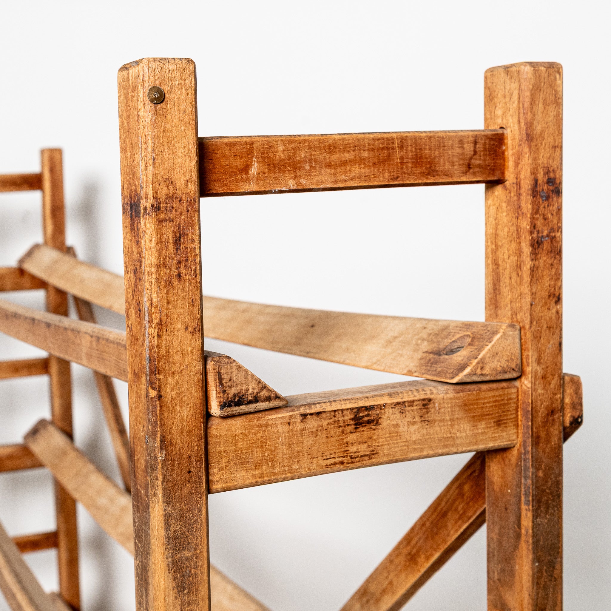 19th century American industral shelf on casters