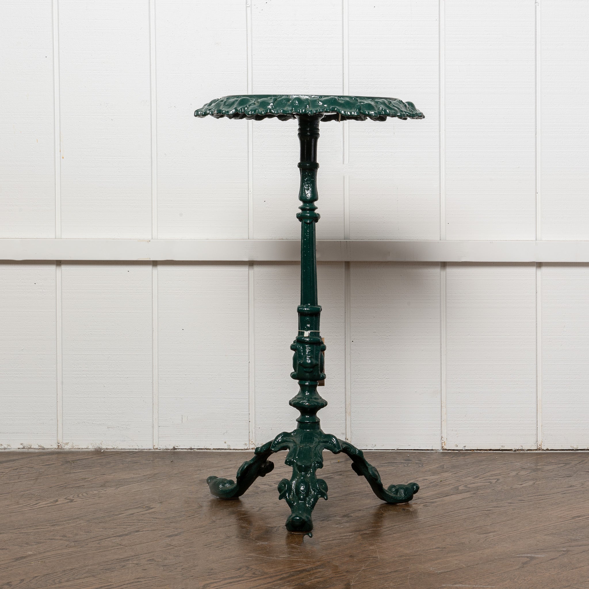 19th century American Victorian green painted cast iron side table