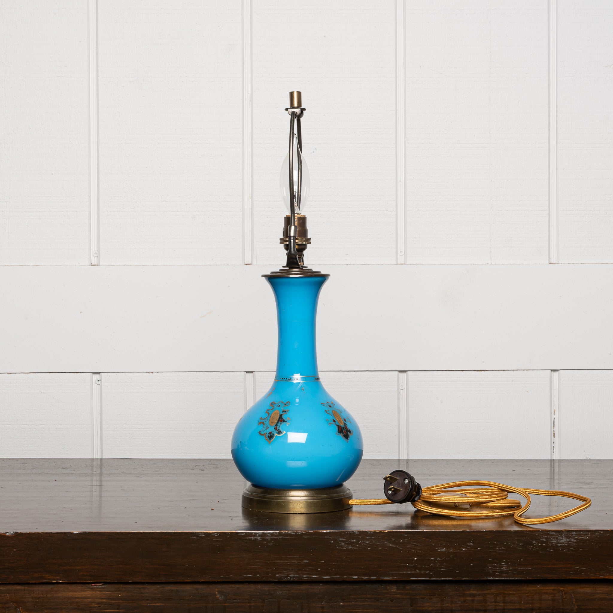 19TH-CENTURY FRENCH OPALINE GLASS LAMP