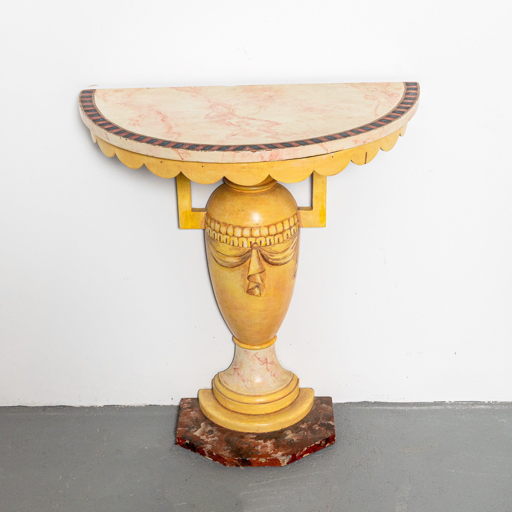 early 20th century American painted decoracted console
