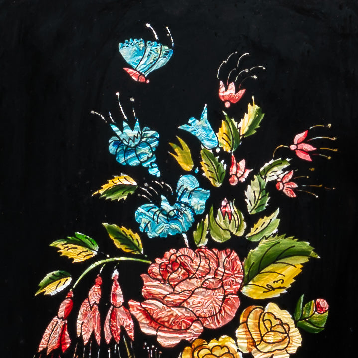 19TH-CENTURY AMERICAN FOLK ART TINSEL PAINTING X