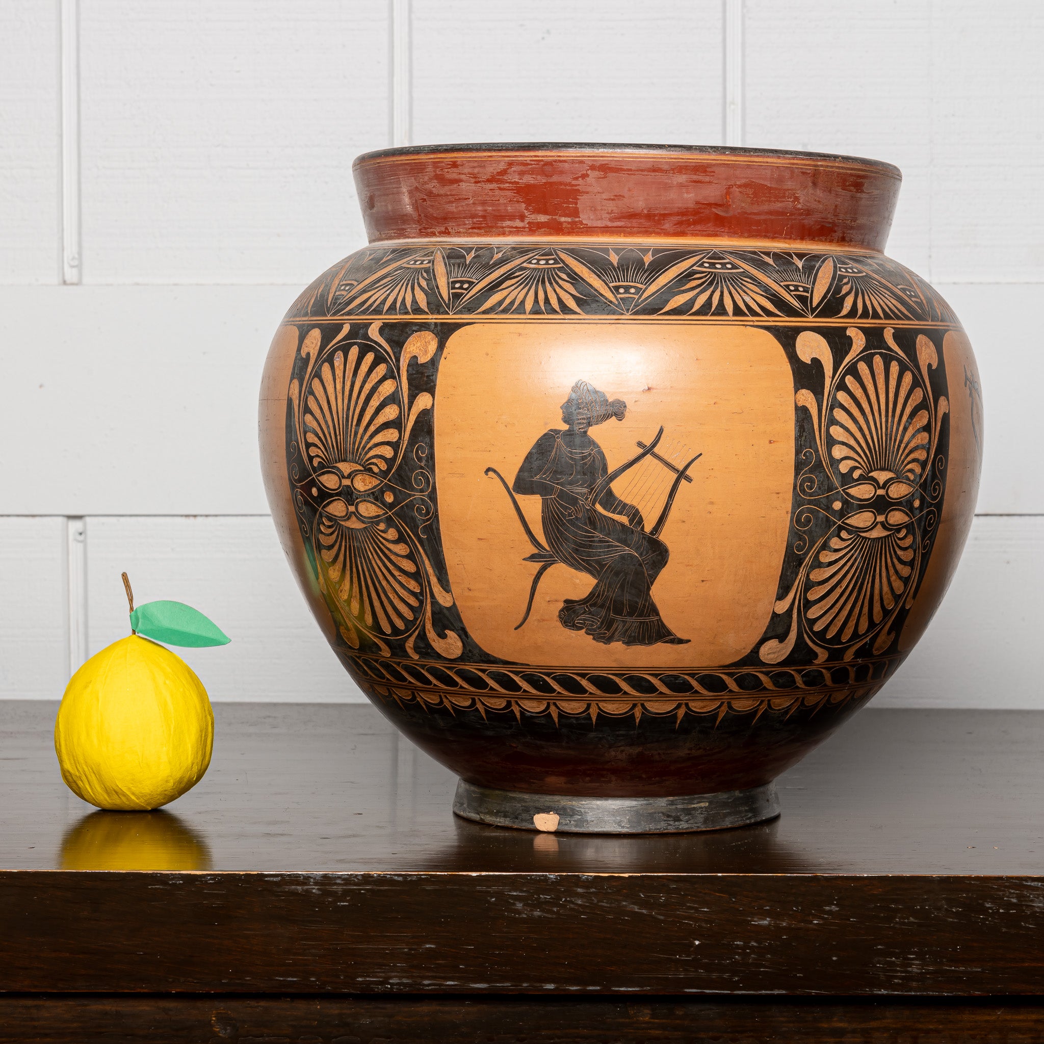 Grand Tour Greek Attic Vase, 19th Century Ceramic