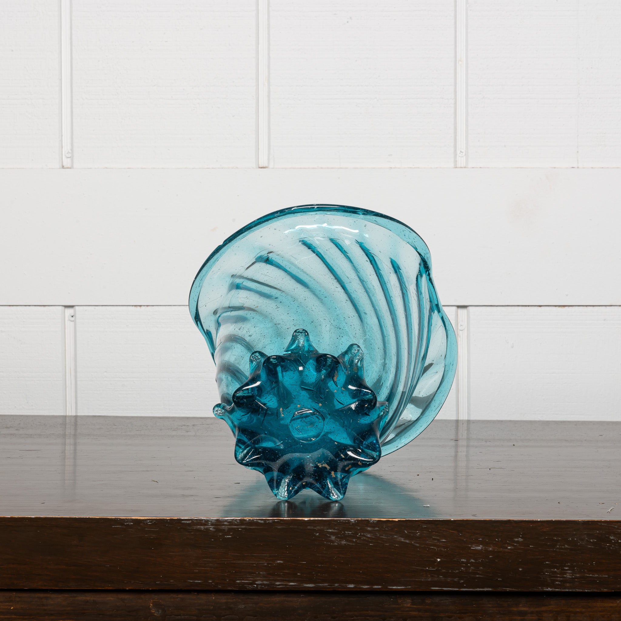 Italian Mouth-Blown Seed Glass Vase, Early 20th Century