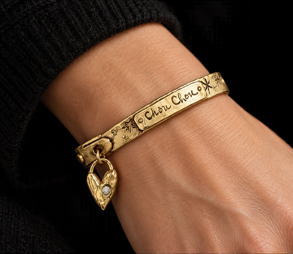 SAVED NY x Melisa de la Feunte "Chou Chou" Bracelet — worn view